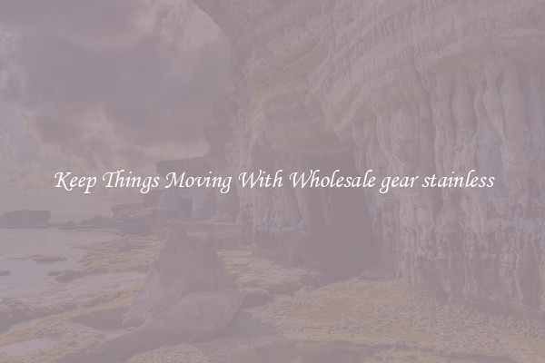 Keep Things Moving With Wholesale gear stainless