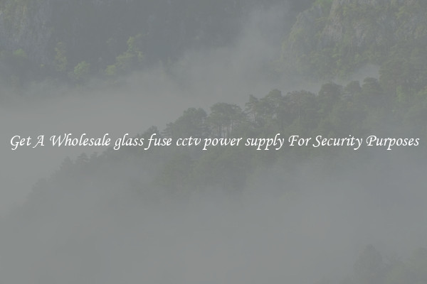 Get A Wholesale glass fuse cctv power supply For Security Purposes