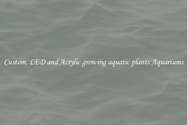 Custom, LED and Acrylic growing aquatic plants Aquariums