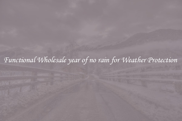 Functional Wholesale year of no rain for Weather Protection 