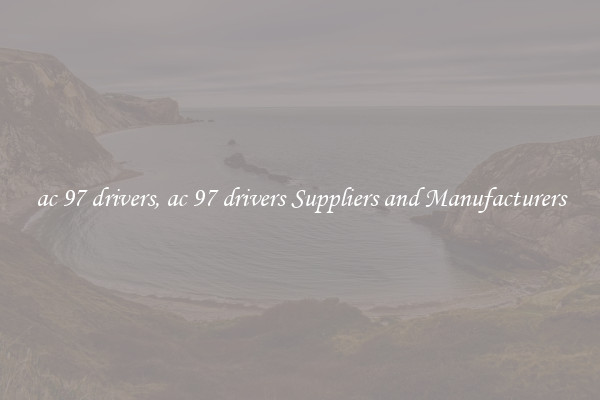 ac 97 drivers, ac 97 drivers Suppliers and Manufacturers