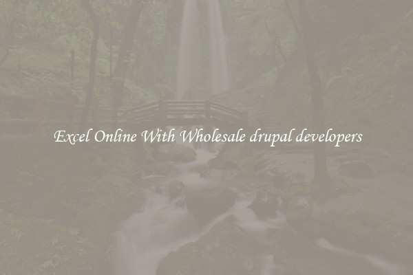 Excel Online With Wholesale drupal developers