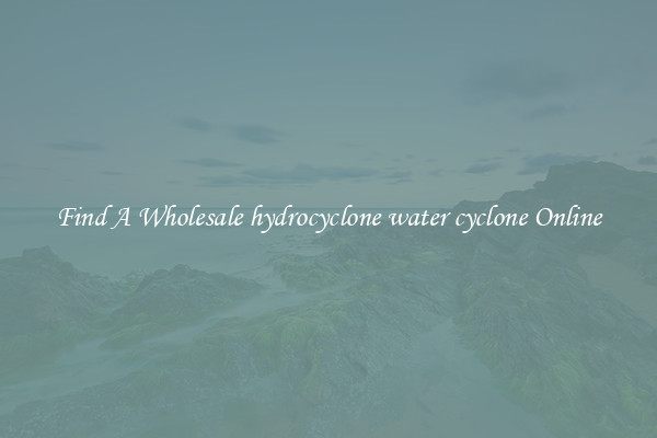 Find A Wholesale hydrocyclone water cyclone Online