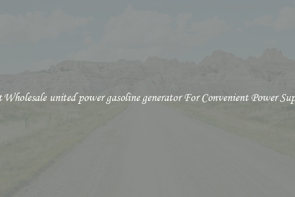 Get Wholesale united power gasoline generator For Convenient Power Supply