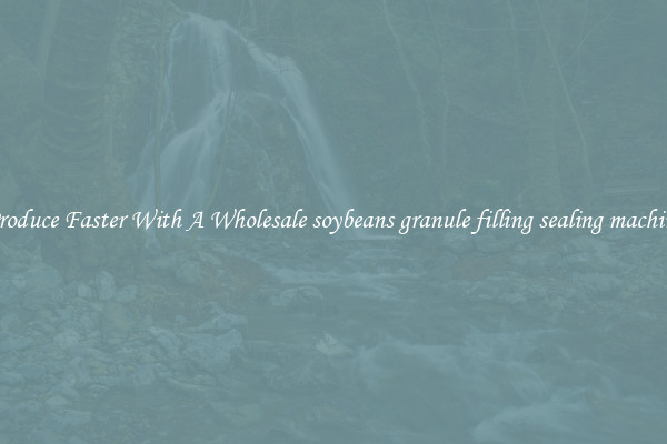 Produce Faster With A Wholesale soybeans granule filling sealing machine